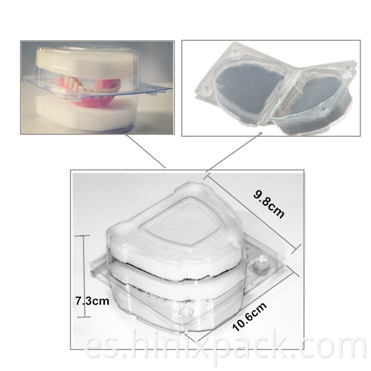 Dientes Protector de seguridad Sport Guardia de plástico Caja dental transparente con esponja